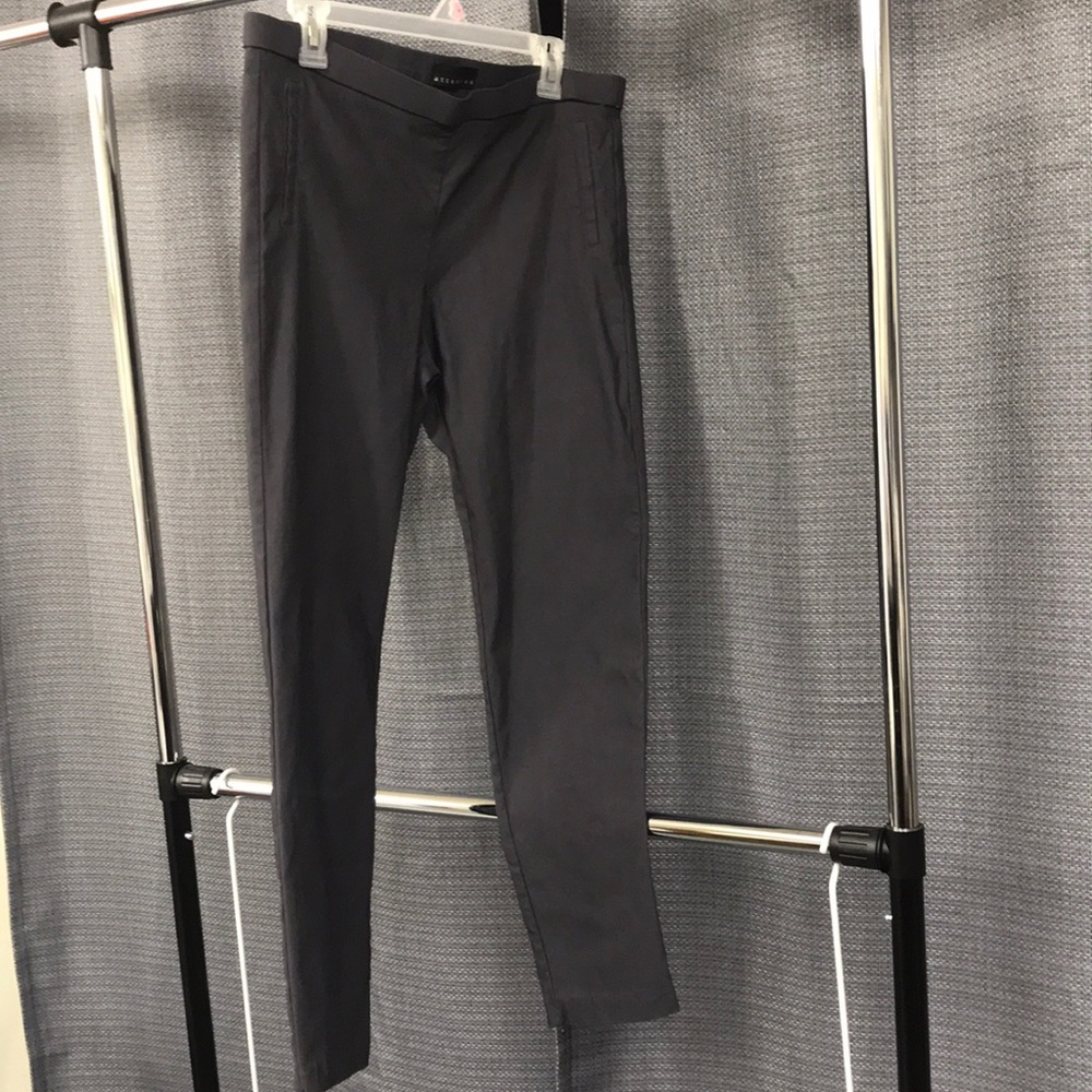 Gray straight leg dress pants